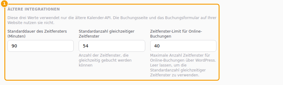 Die Gruppe Ältere Integrationen (1) mit ihren drei Zahlen