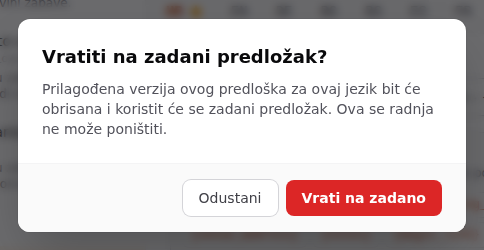 Pitanje prije povratka na zadano