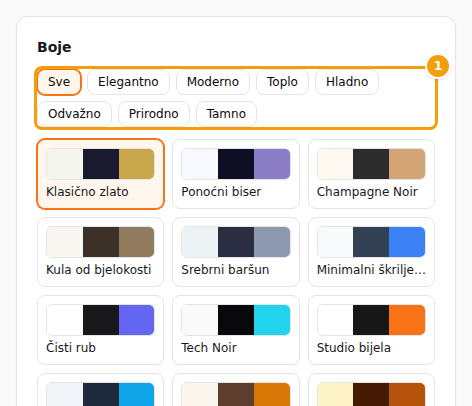 Skupine boja (1) i palete