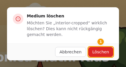Mit Löschen bestätigen (1)
