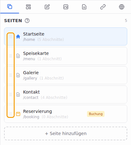 Eine Seite an ihrem gepunkteten Griff ziehen