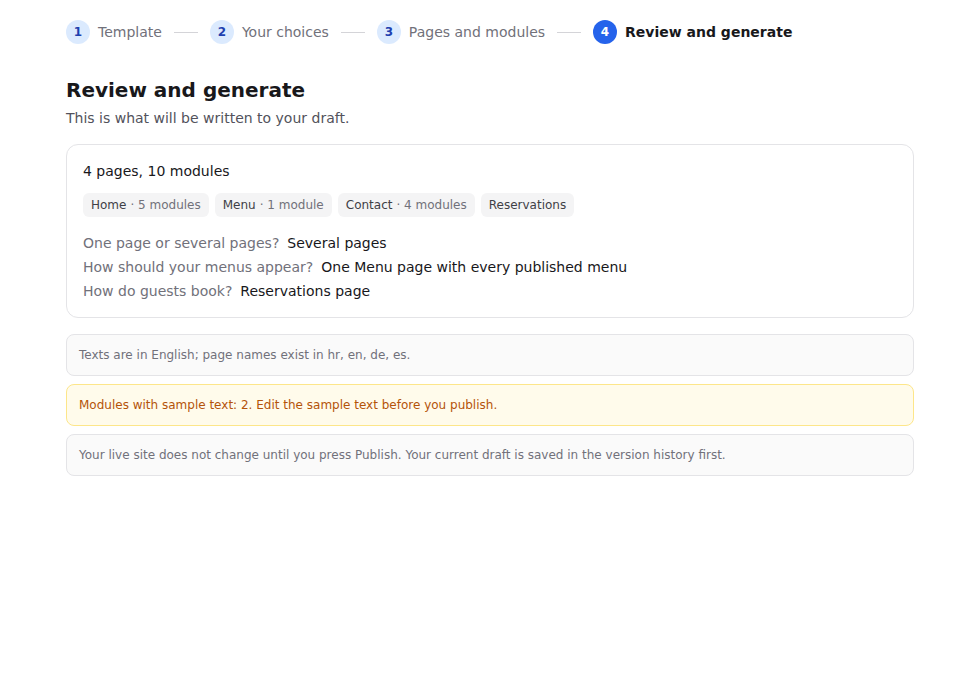 The review and Generate (1)