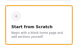 Start from Scratch, at the end of the gallery, closes it without changing anything