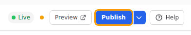 The Publish button in the toolbar