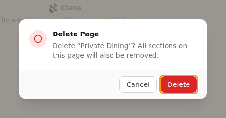 Confirm with Delete