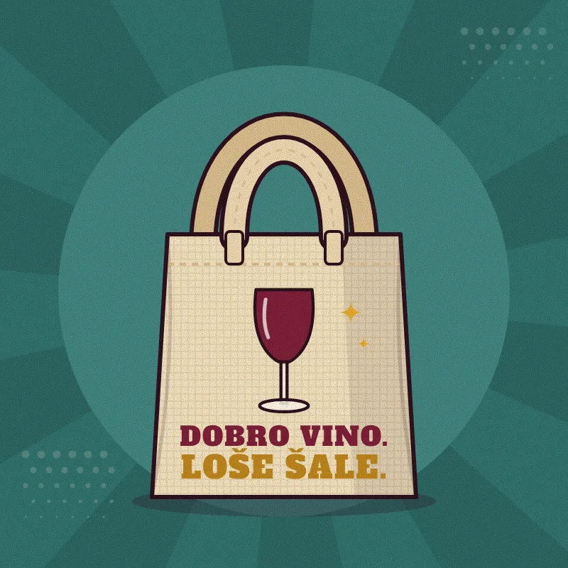 Platnena torba „Dobro vino“